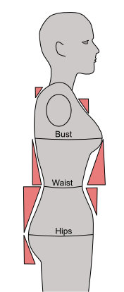 Side View with Dart Locations